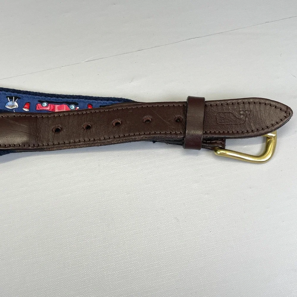 Vineyard Vines Belt Football Tailgate Truck Grill Red Cup Preppy Mens Size 30